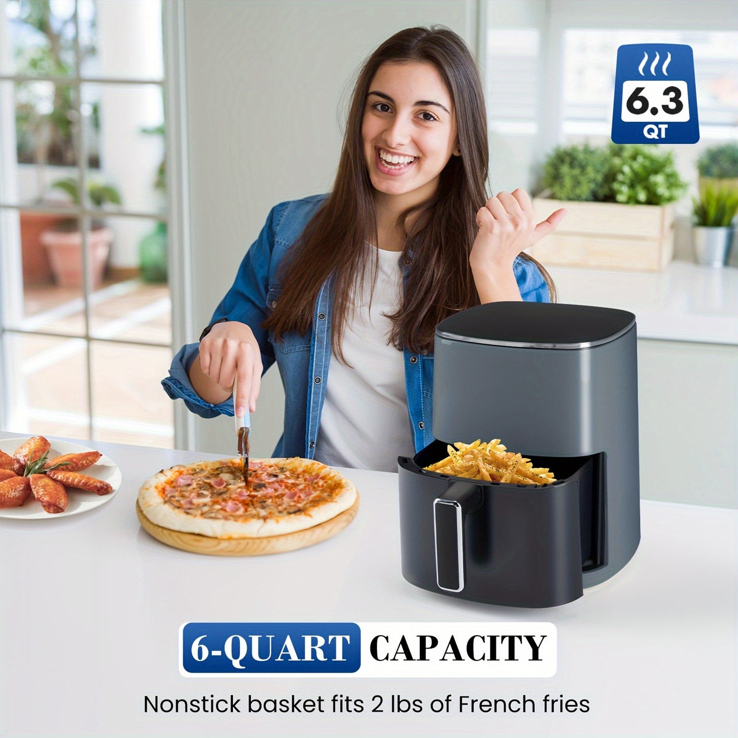 6 Qt Nonstick Air Fryer Oven