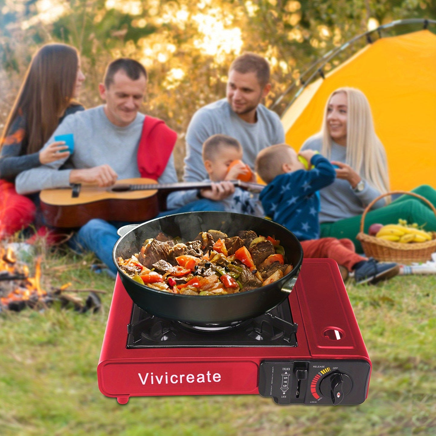 Vivicreate 8500 BTU Portable Camping Stove With Butane Burner